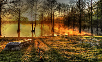 Foggy morning sunrise on Finch Lake - Free image #292091